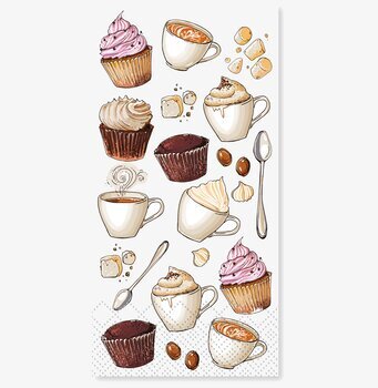 Bild av svensk fika med kaffe och delikata bakverk