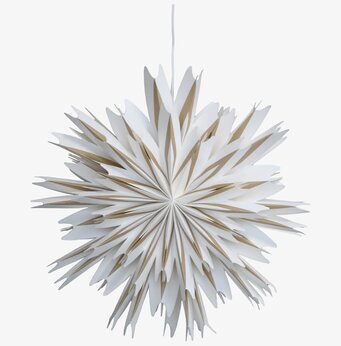 Bild av en tredimensionell adventsstjärna i papper