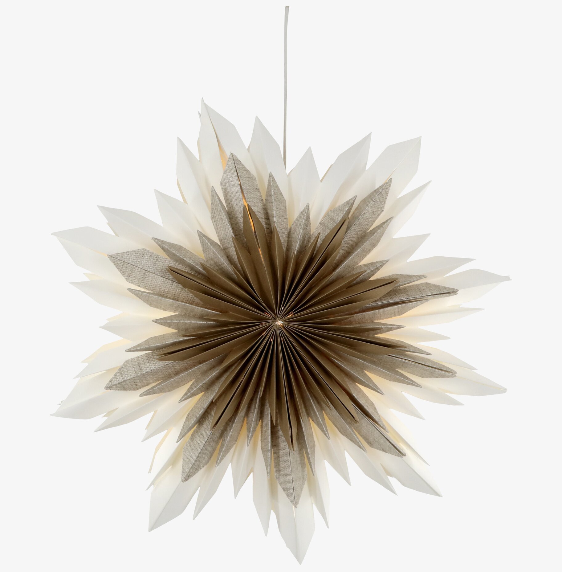 Adventsstjärna Vintage Creme från Chic Antique i fönster