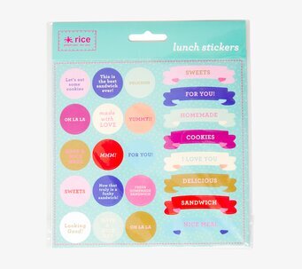 Bild av färgglada etiketter med inspirerande budskap