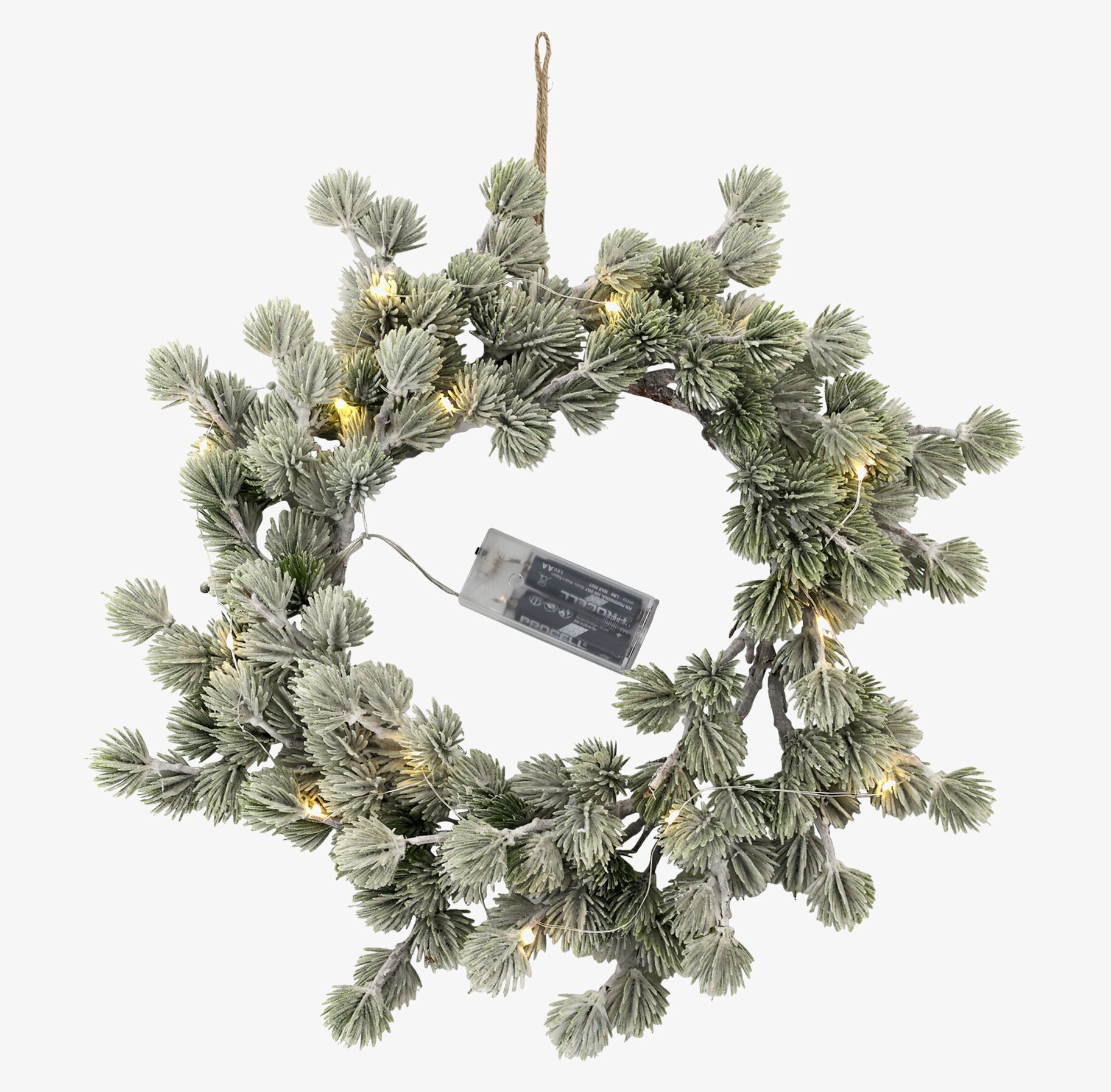 Fleur Krans Cederträ LED från Chic Antique på vit bakgrund