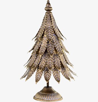 Bild av dekorativ julgran i antik mässingsdesign