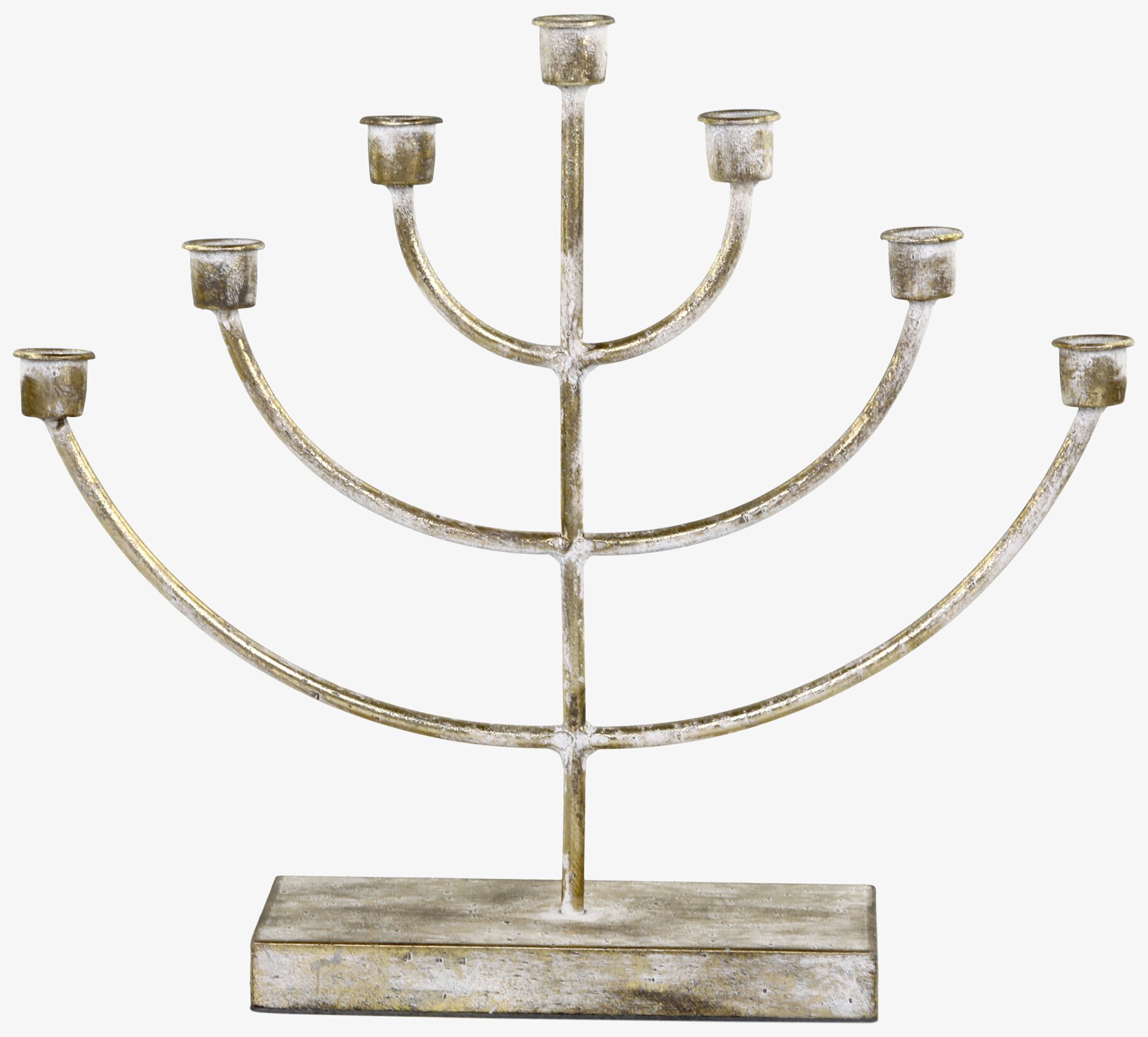 Ljusstake Antik Mässing från Chic Antique på rektangulär bas