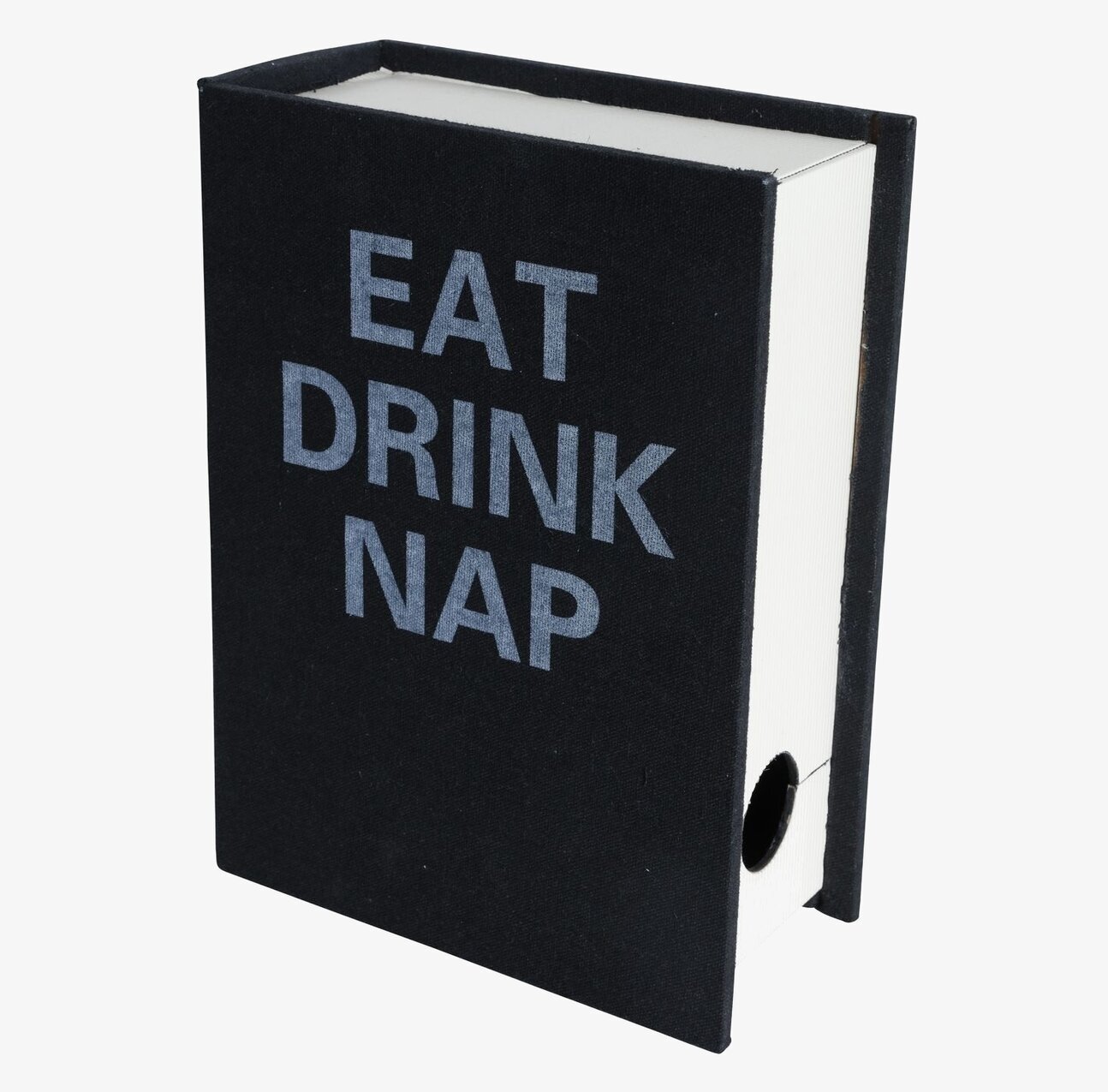 Vinbox Svart - Eat, Drink, Nap från Silkflower i bokdesign