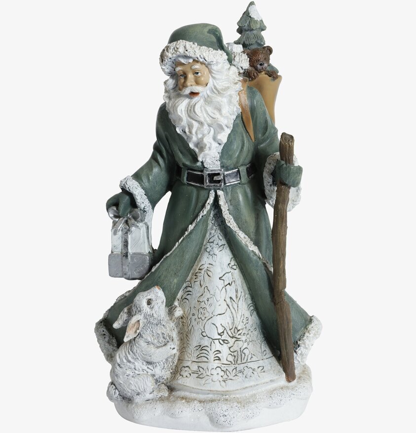 Tomte Vinterland Grön/Creme från Silkflower i vinterscen