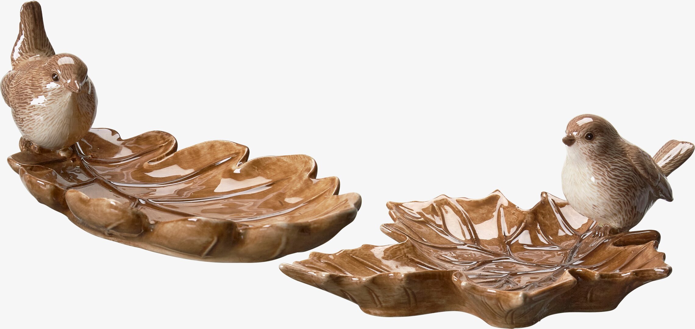 Fågel På Löv Brunmelerad från Wikholm Form, keramikfat