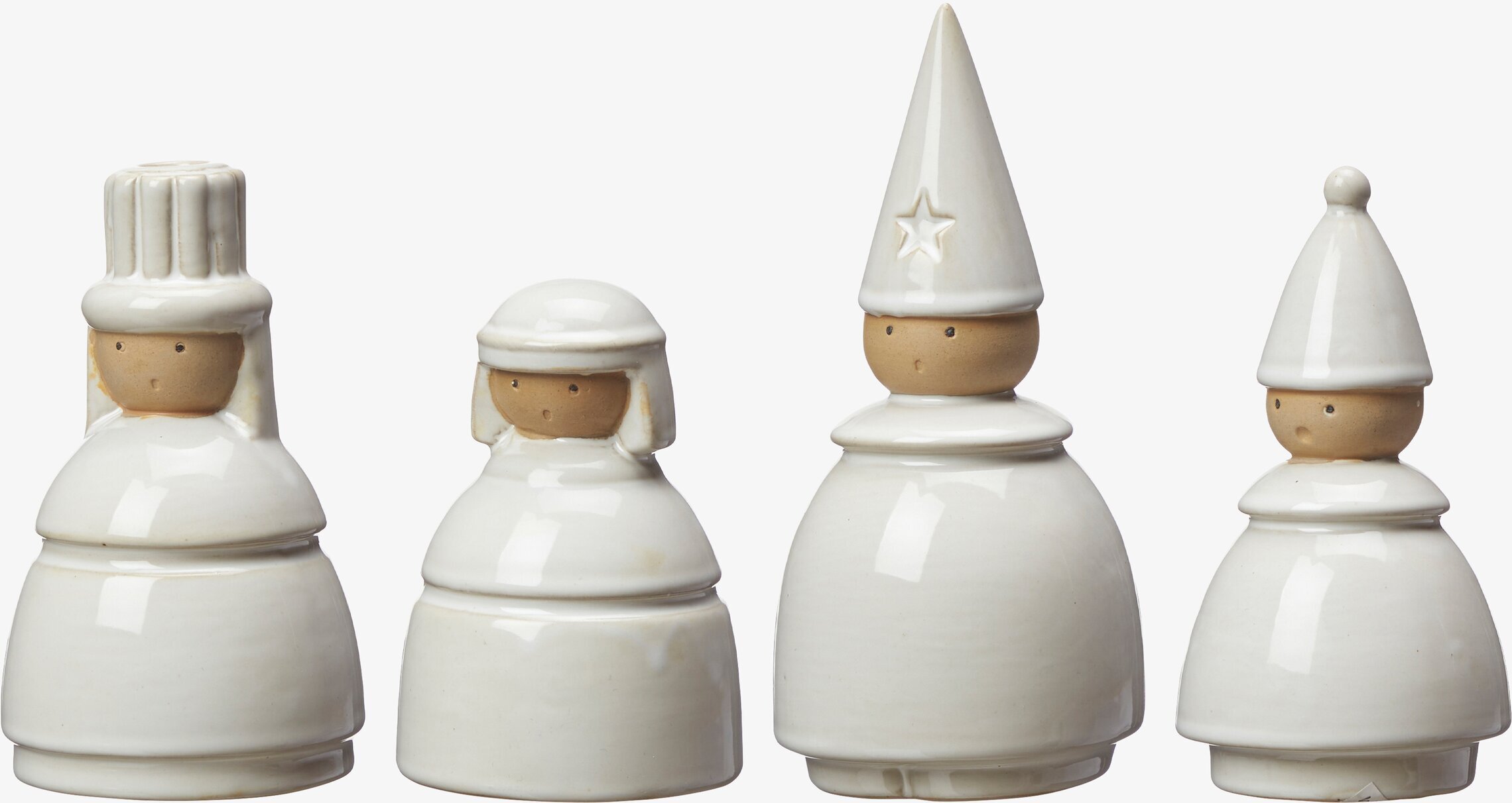 Luciatåg Vitmelerad från Wikholm Form med fyra figurer