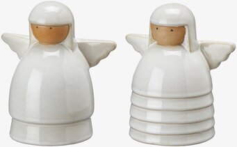 Bild av två keramiska änglar med harmonisk design
