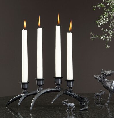 Bild av unik ljusstake med nordiskt naturtema