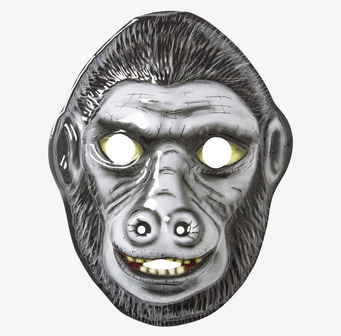 Bild av en fantasifull partymask som liknar en vild apa