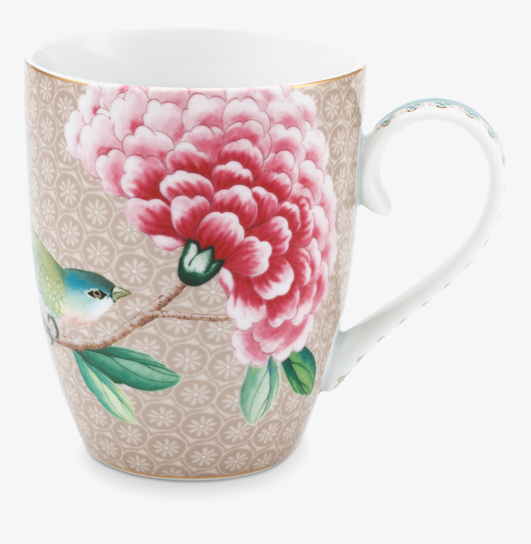 Mugg Blushing Birds Khaki Large - Pip Studio från PIP Studio