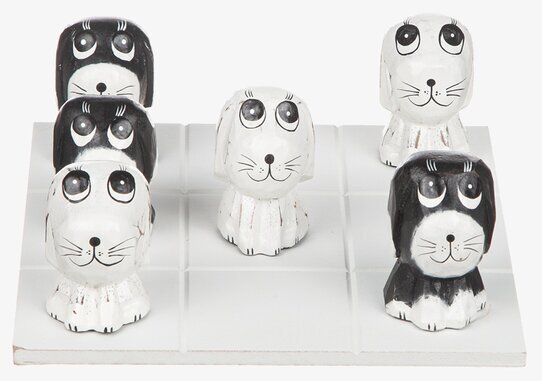 Tre I rad - Trä Hund från Different Design, brädspel i trä