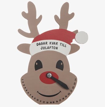 Bild av lekfull renkalender med nedräkning till jul