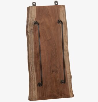 Bild av rustikt väggmonterat ljusställ i trä och metall