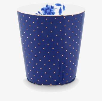 Bild av elegant mugg med blått och guldigt mönster
