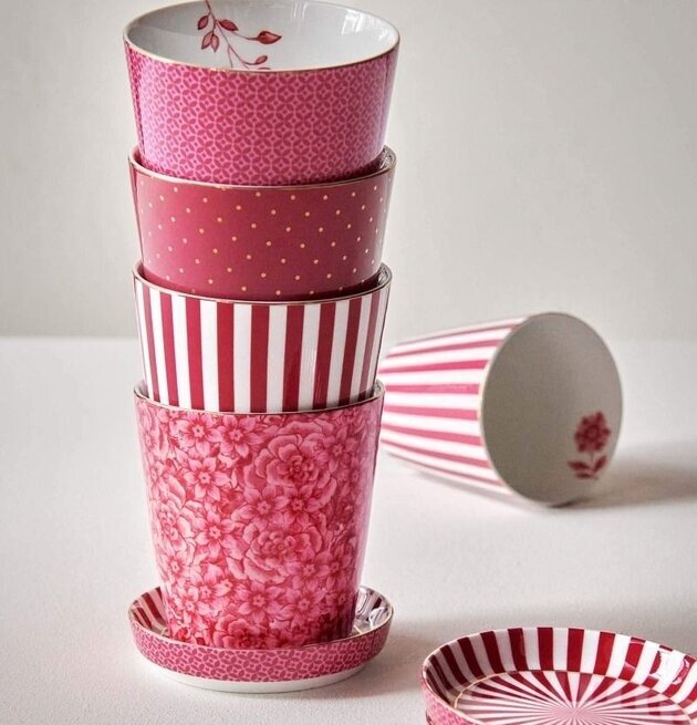 Royal Stripes Mugg & Fat Rosa - PiP Studio, PIP Studio