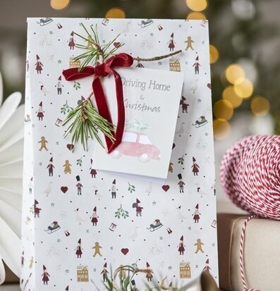 Bild av nostalgisk julpåse med traditionella motiv