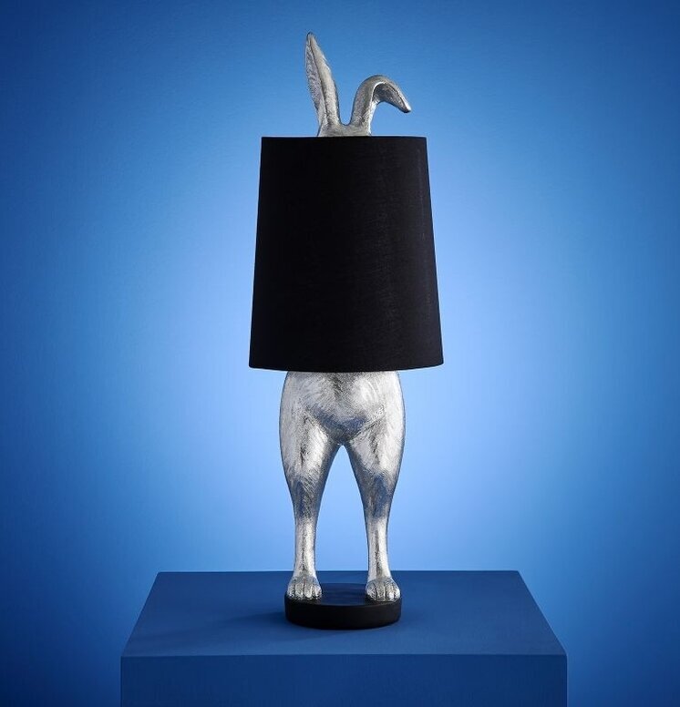 Bordslampa Hiding Bunny Silver/Svart från Werner Voss