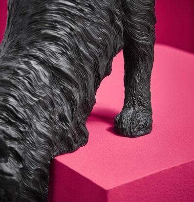 Bild av stiliserad kattlampa med konstnärlig känsla