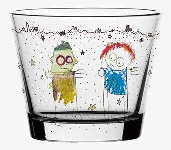 Bild av skål med lekfullt motiv och fantasifulla figurer