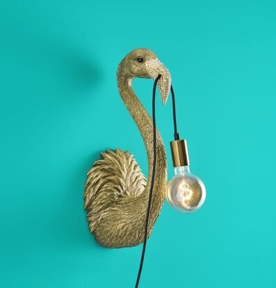 Bild av elegant vägglampa med flamingo-design