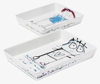 Bild av färgglada ugnsformar med konstnärlig design