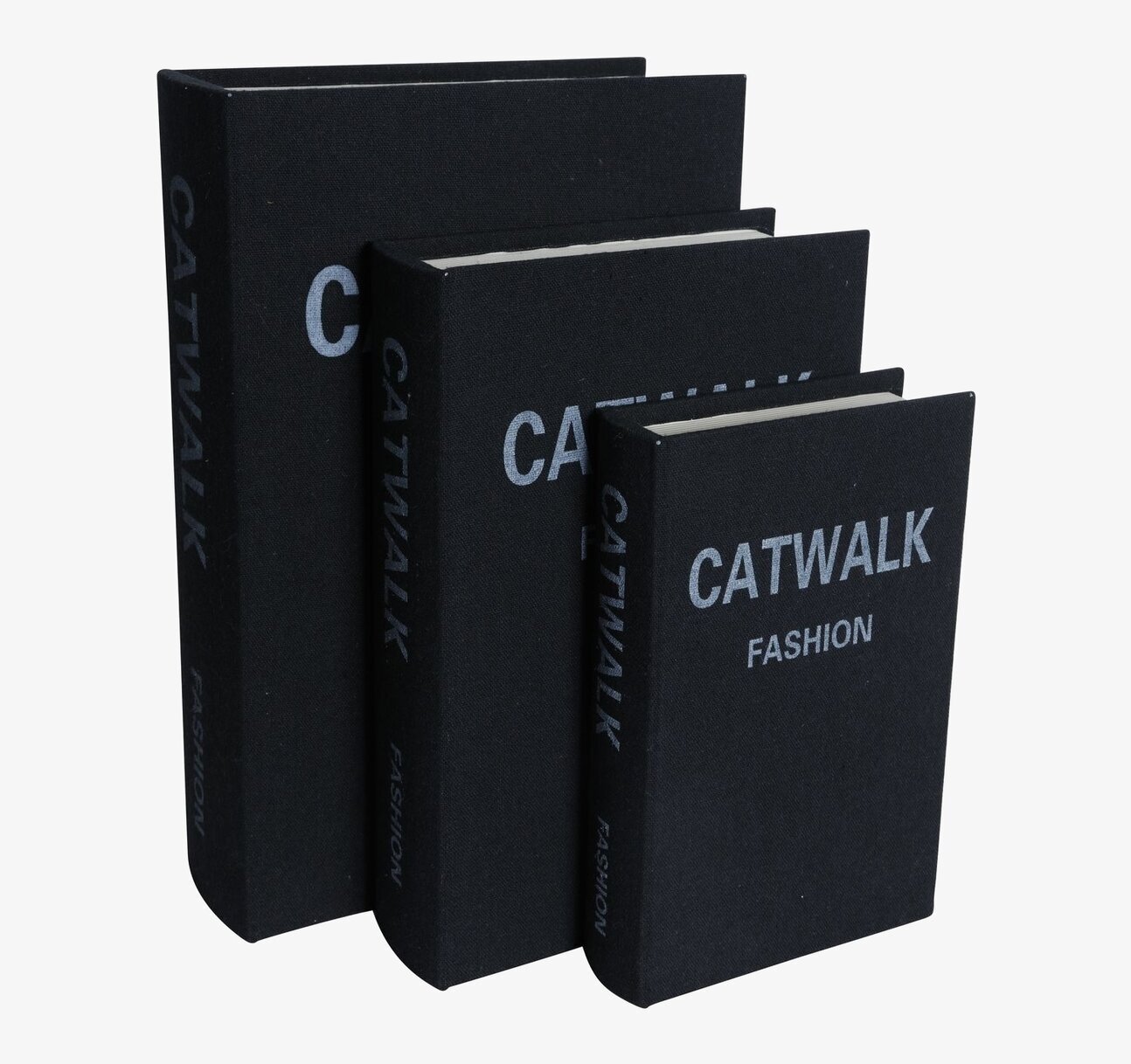 Bokförvaring Catwalk Set/3 Svart från Silkflower, tre lådor