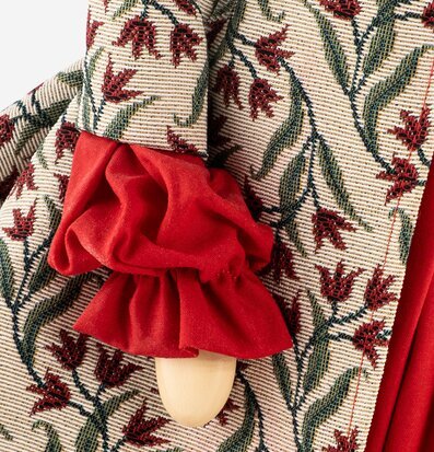 Bild av en elegant bordslampa med blommigt mönster