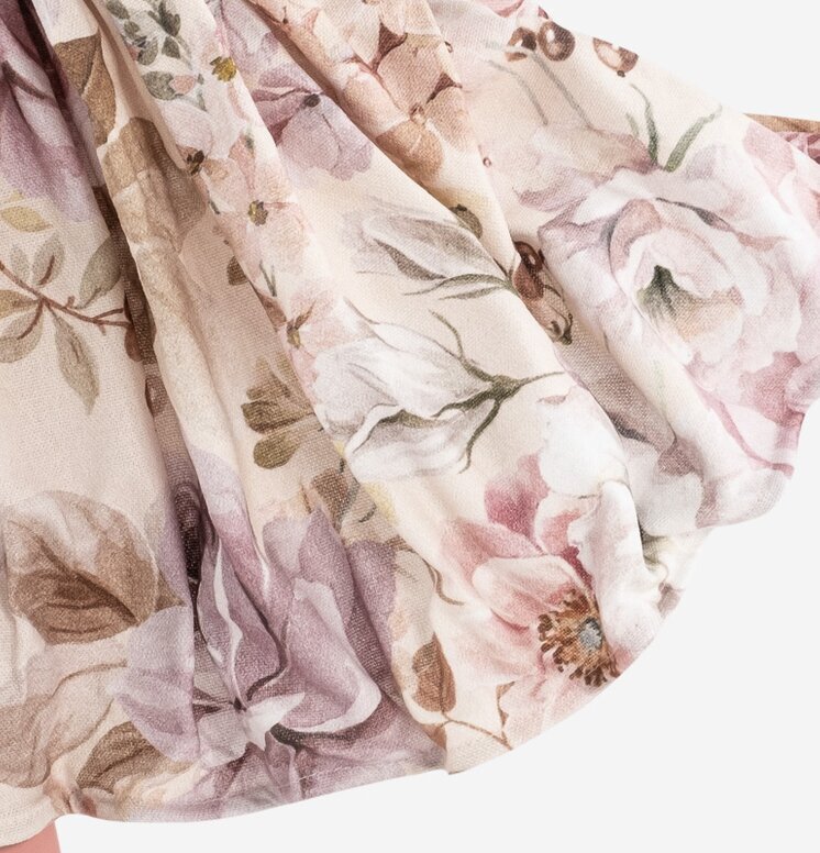 Bordslampa Ririka från Skitso med blommönstrad skärm