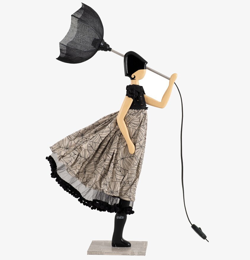 Bordslampa Lyra från Skitso med figur som håller paraply