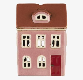 Bild av charmig ljuslykta formad som ett litet hus