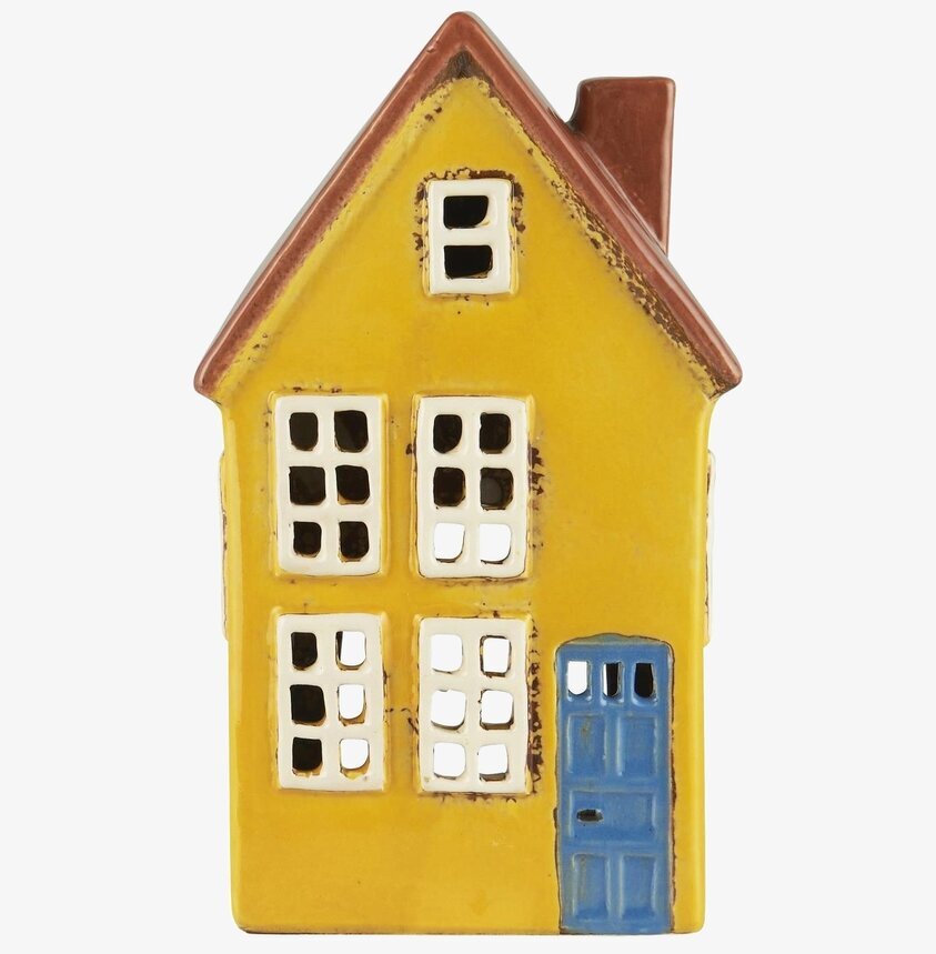 Ljuslykta Nyhavn Gul från IB Laursen i form av ett hus