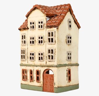 Bild av dekorativ ljuslykta i form av ett hus