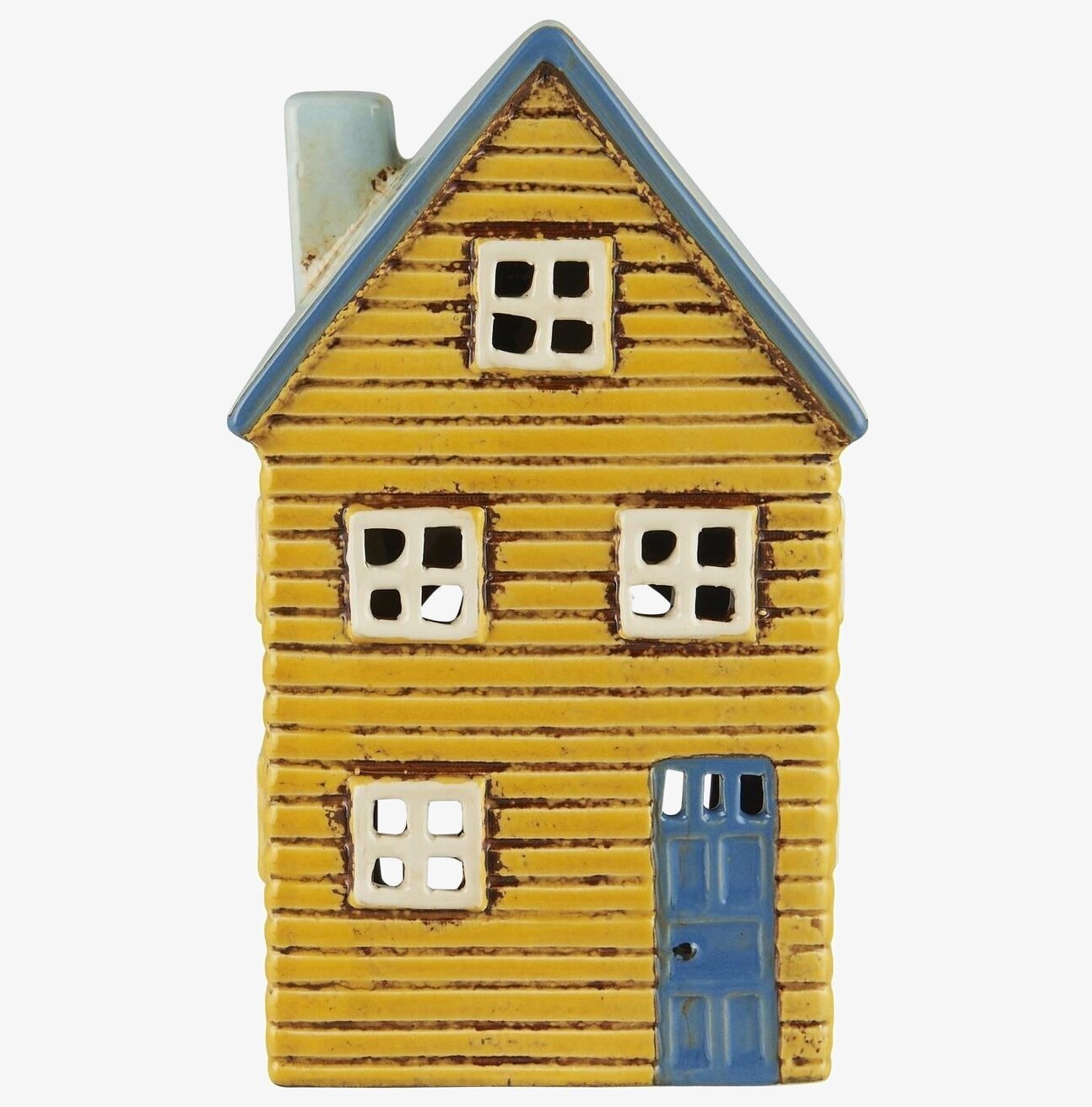 Ljuslykta Thorshavn Gul från IB Laursen, keramik, husform