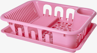 Bild av rosa diskställ med praktisk och livfull design