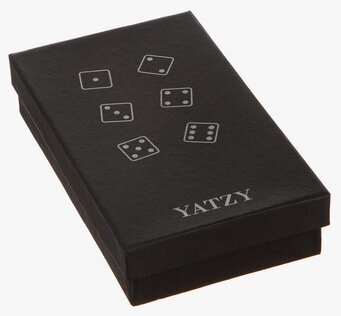Bild av stilren och kompakt Yatzy-box med tärningar