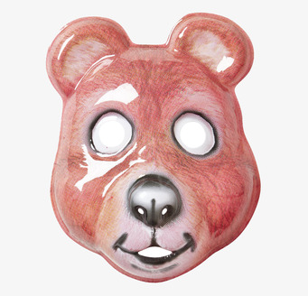 Bild av mask inspirerad av djurriket med björndesign