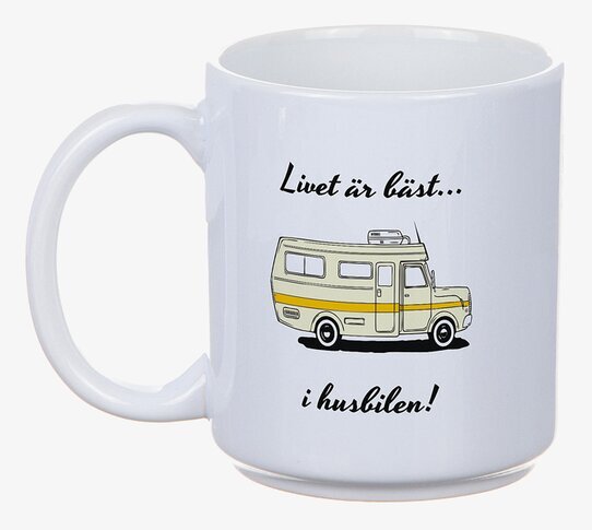 Mugg - Livet Är Bäst I Husbilen! Gul från Different Design
