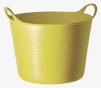 Foto av en praktisk och funktionell gul förvaringshink