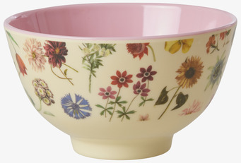 Bild av en färgglad skål med blommönster och design