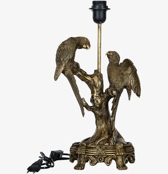 Foto av bordslampa med fåglar och naturinspirerad design