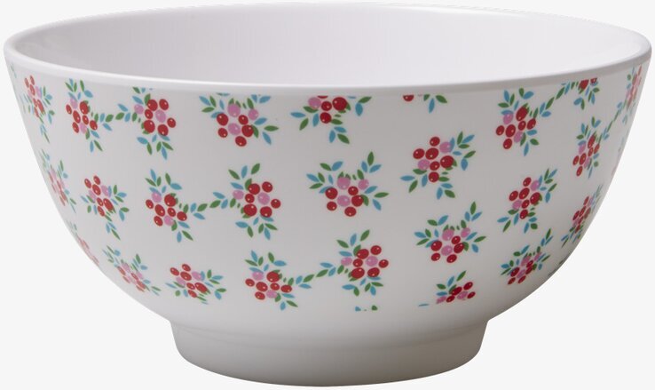 Skål Melamin X-mas Holly Print från Rice med julmotiv