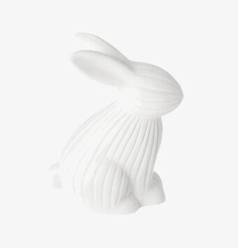 Foto av dekorativ vit kaninprydnad med stilren design