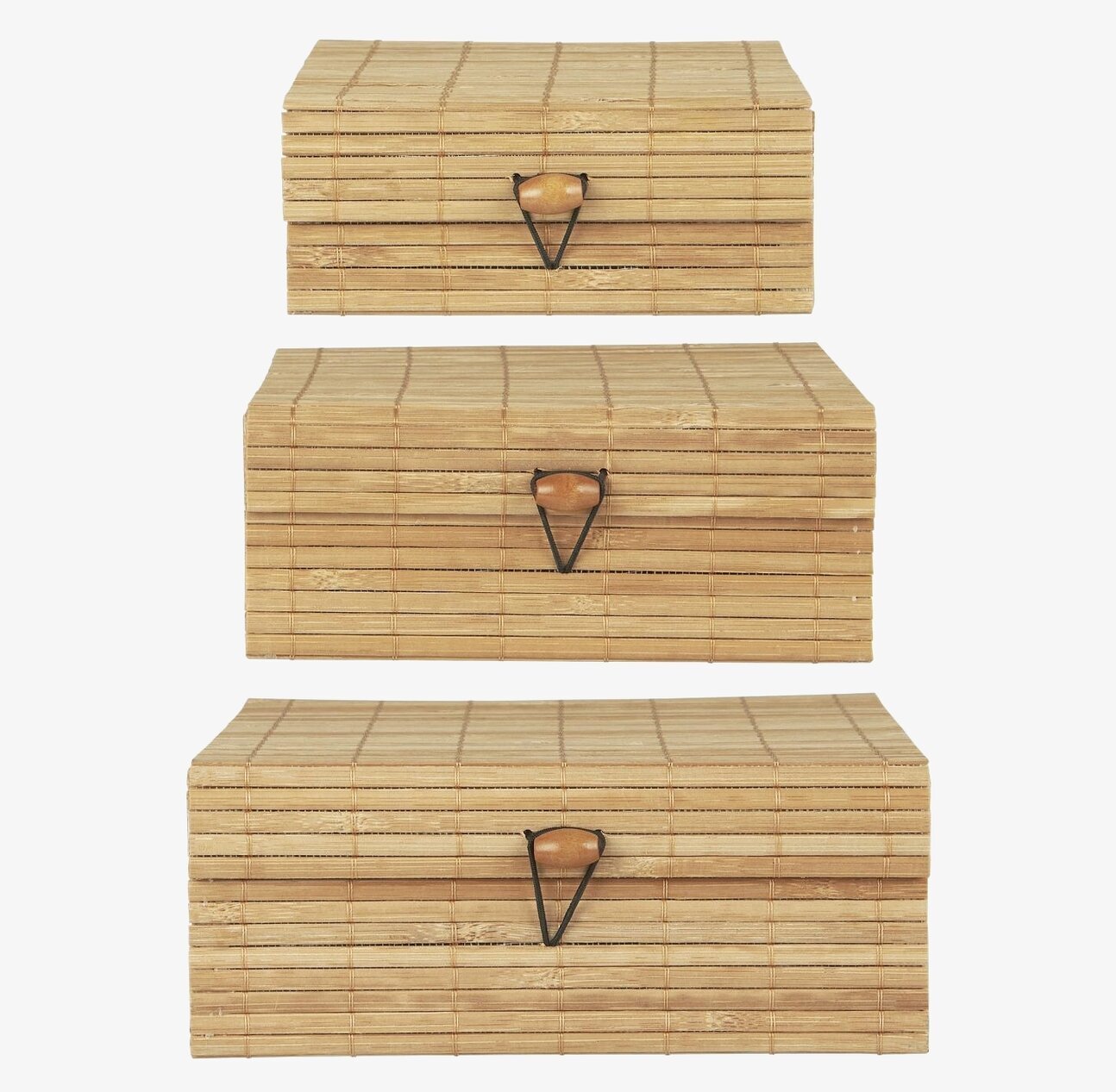 Förvaringslåda Bambu Set/3 Natur från IB Laursen