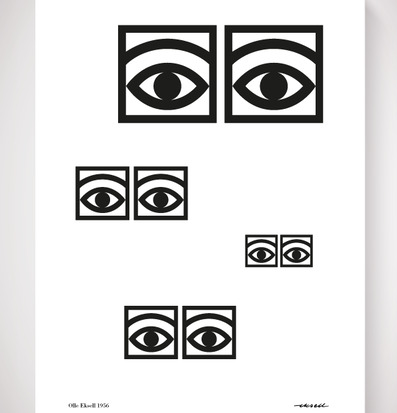 Bild: Minimalistisk svartvit affisch av Olle Eksell