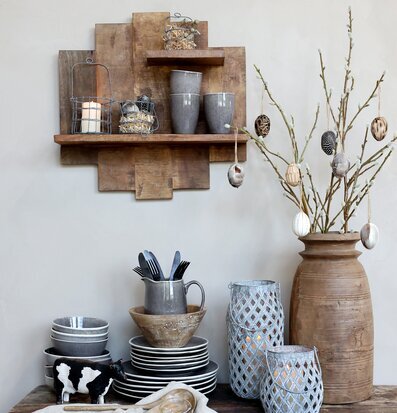 Bild av harmonisk inredning med rustik och elegant stil