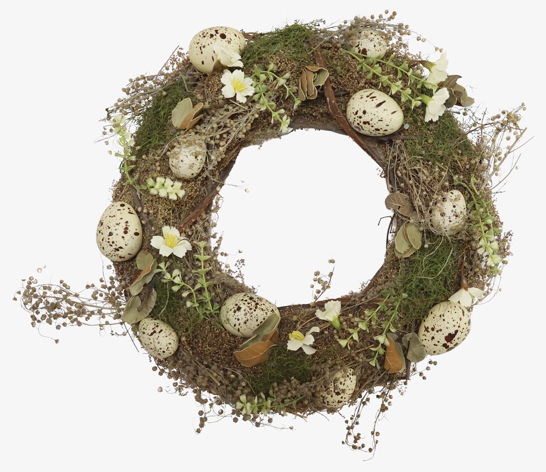 Bild av dekorationskrans med naturlig och jordnära stil