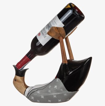 Bild av unikt vinställ i bambu för elegant förvaring