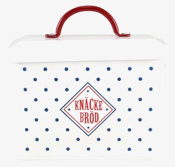 Bild av elegant plåtburk för knäckebröd i köket