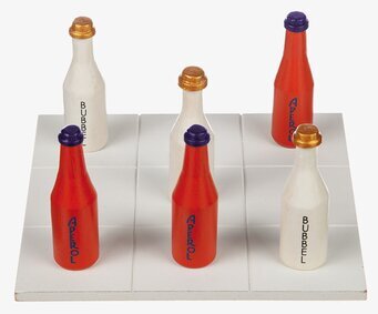 Bild av kreativt tre i rad spel med dryckestema